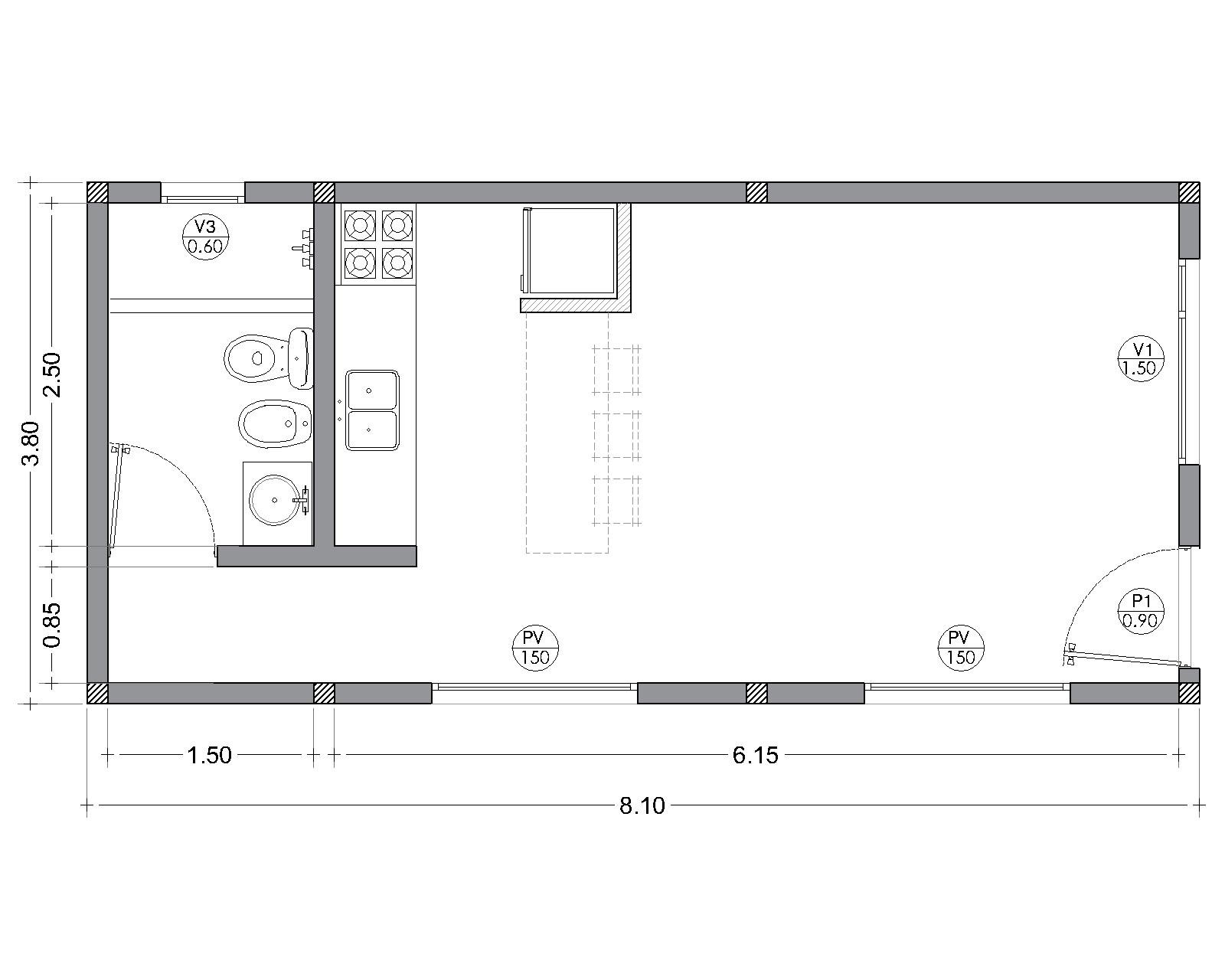 Vivienda Monoambiente